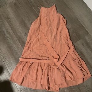 Tibi SILK HALTER RUFFLE SHORT JUMPSUIT, size 4